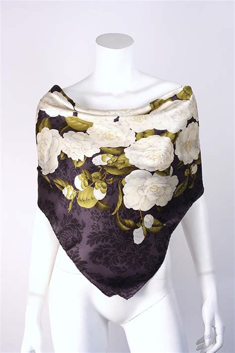 chanel silk scarf vintage|chanel camellia scarf.